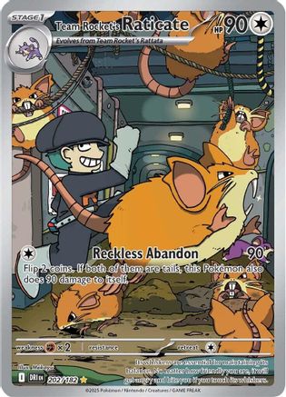 Team Rocket's Raticate (202) Holofoil - Destined Rivals