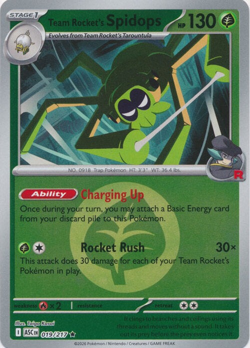 Team Rocket's Spidops (Energy Symbol Pattern) (19) Reverse Holofoil - Ascended Heroes