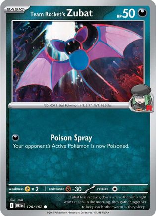 Team Rocket's Zubat (120) Reverse Holofoil - Destined Rivals