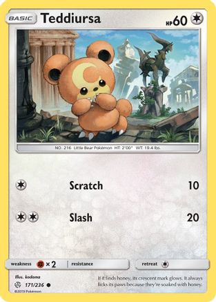 Teddiursa (171) Reverse Holofoil - Cosmic Eclipse