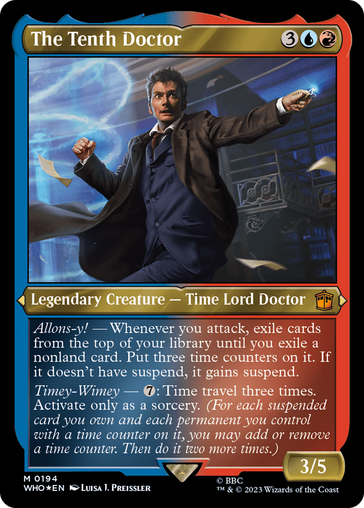 The Tenth Doctor (Display Commander) (194) Etched Foil - Doctor Who