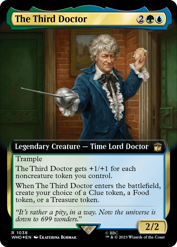 The Third Doctor (Extended Art) (1038) Surge Foil - Doctor Who