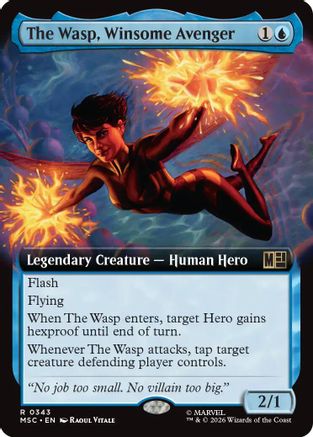 The Wasp, Winsome Avenger (Extended Art) (343) - Commander: Marvel Super Heroes