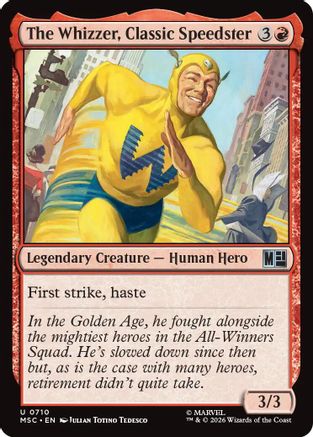 The Whizzer, Classic Speedster (710) Foil - Commander: Marvel Super Heroes