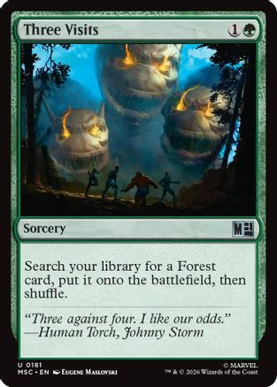 Three Visits (181) Surge Foil - Commander: Marvel Super Heroes