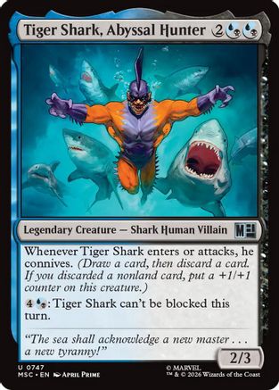 Tiger Shark, Abyssal Hunter (747) - Commander: Marvel Super Heroes