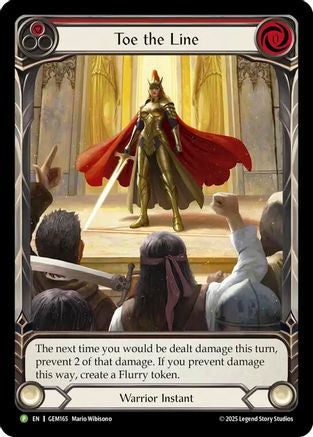 Toe the Line (Red) (GEM165) Rainbow Foil - Gem Pack 5