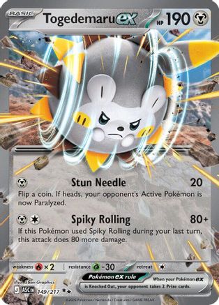Togedemaru ex (149) Holofoil - Ascended Heroes