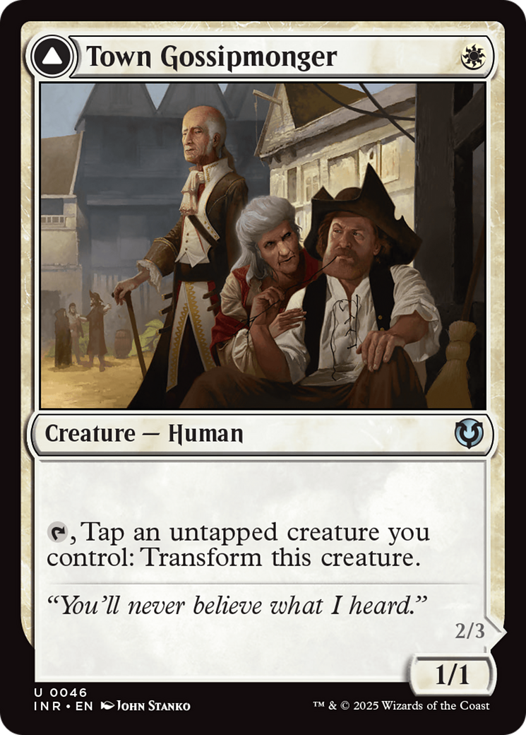 Town Gossipmonger // Incited Rabble (046) - Innistrad Remastered
