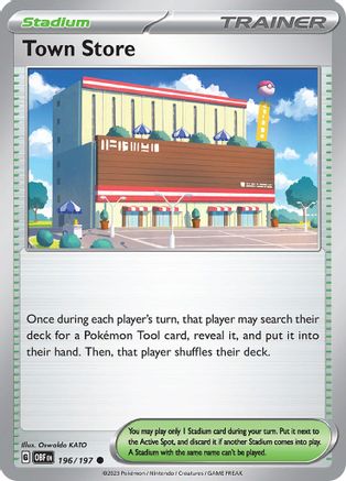 Town Store (196) Reverse Holofoil - Obsidian Flames