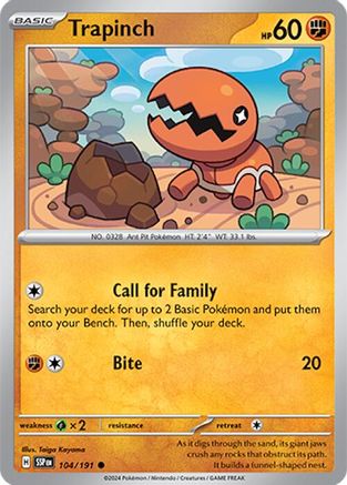 Trapinch (104) Reverse Holofoil - Surging Sparks