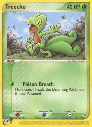Treecko (75) Reverse Holofoil - Ruby and Sapphire