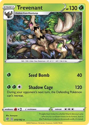 Trevenant (15) Reverse Holofoil - Rebel Clash