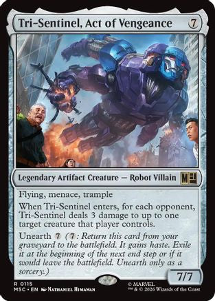 Tri-Sentinel, Act of Vengeance (115) Surge Foil - Commander: Marvel Super Heroes