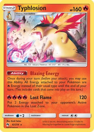 Typhlosion (42) Holofoil - Lost Thunder