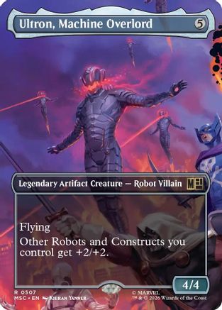 Ultron, Machine Overlord (Borderless) (507) Foil - Commander: Marvel Super Heroes