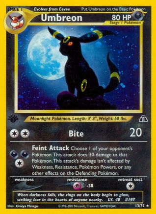 Umbreon (13) (1st Edition) Holofoil - Neo Discovery