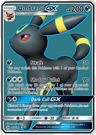 Umbreon GX (Full Art) (142) Holofoil - Sun & Moon