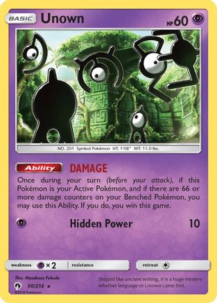 Unown (90) - Lost Thunder
