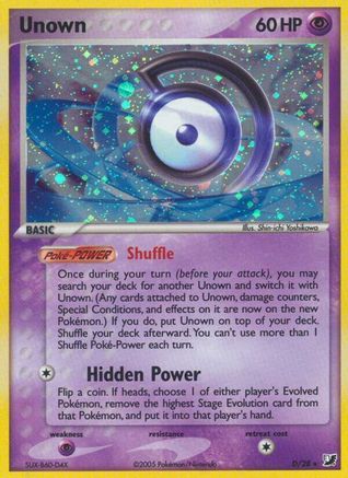 Unown (D) Holofoil - Unseen Forces