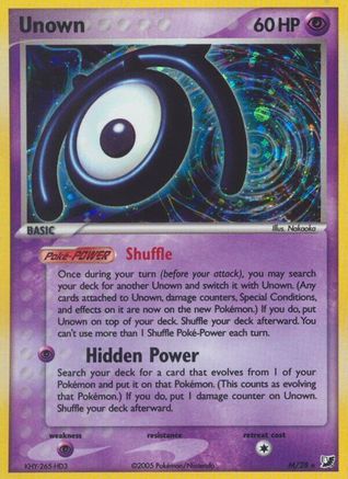 Unown (M) Holofoil - Unseen Forces