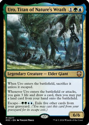 Uro, Titan of Nature's Wrath (277) Ripple Foil - Commander: Modern Horizons 3