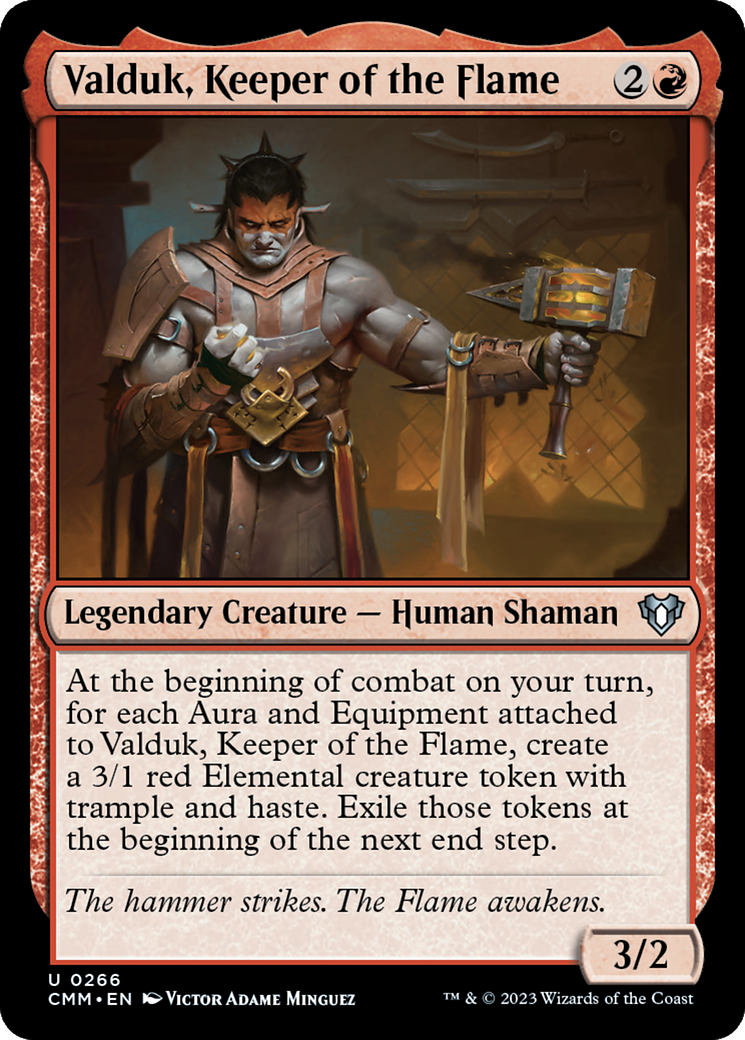 Valduk, Keeper of the Flame (266) Foil - Commander Masters