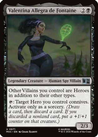 Valentina Allegra de Fontaine (671) - Commander: Marvel Super Heroes