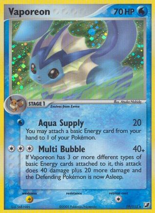 Vaporeon (19) Holofoil - Unseen Forces