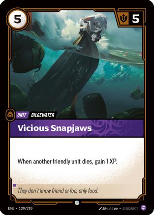 Vicious Snapjaws (129) Foil - Unleashed