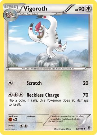 Vigoroth (82) Reverse Holofoil - Furious Fists