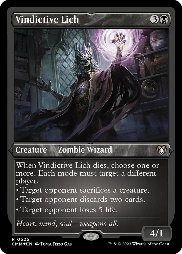 Vindictive Lich (525) Etched Foil - Commander Masters