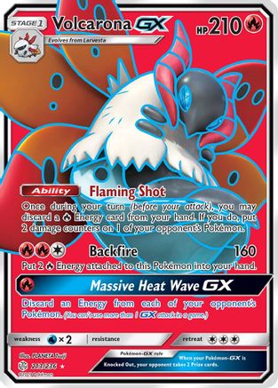 Volcarona GX (Full Art) (213) Holofoil - Cosmic Eclipse