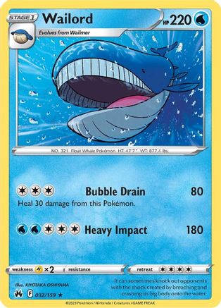 Wailord (32) - Crown Zenith