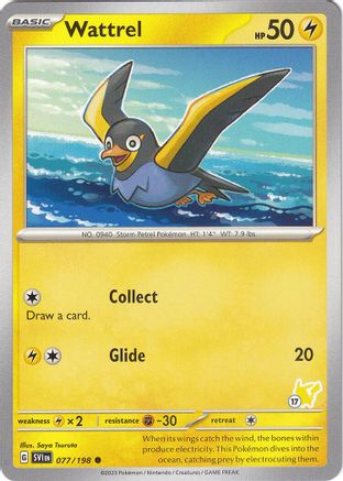 Wattrel (#17 Pikachu) (77) - Battle Academy 2024