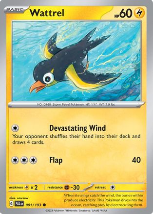 Wattrel (81) Reverse Holofoil - Paldea Evolved