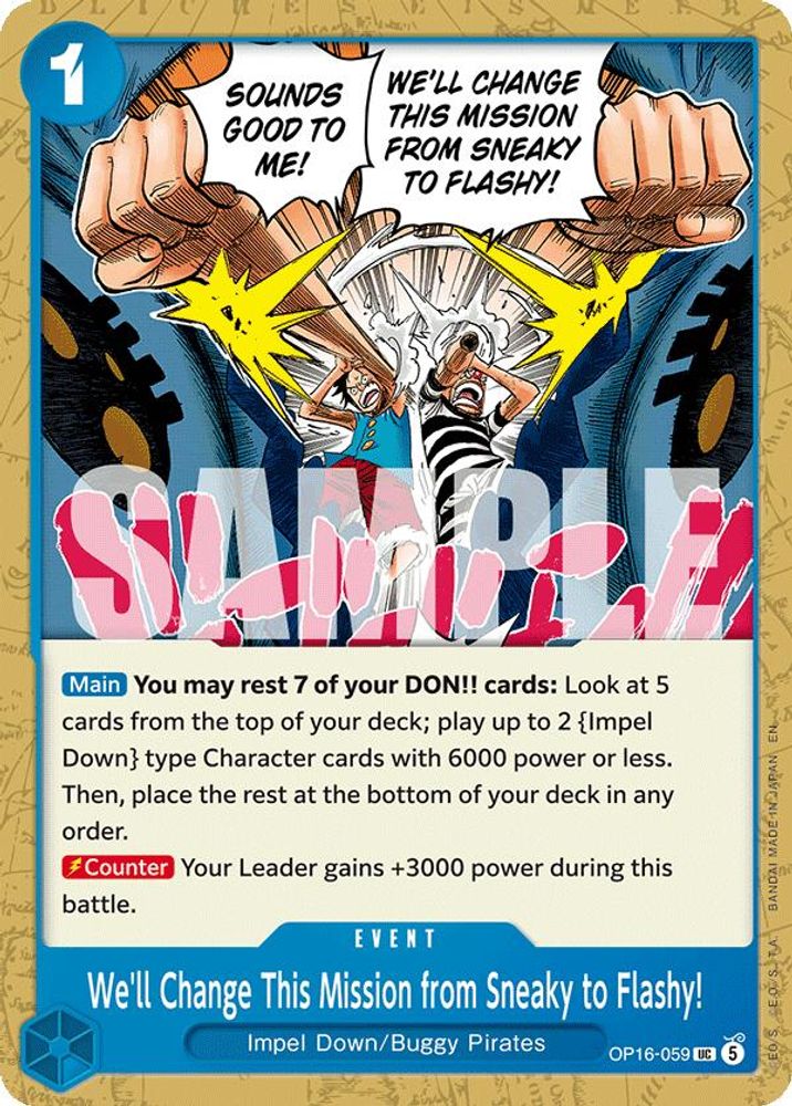 We'll Change This Mission from Sneaky to Flashy! (OP16-059)