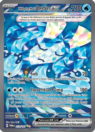 Wellspring Mask Ogerpon ex (Alternate Full Art) (213) Holofoil - Twilight Masquerade