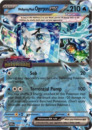 Wellspring Mask Ogerpon ex (Stamped) (64) Holofoil - Miscellaneous Cards & Products