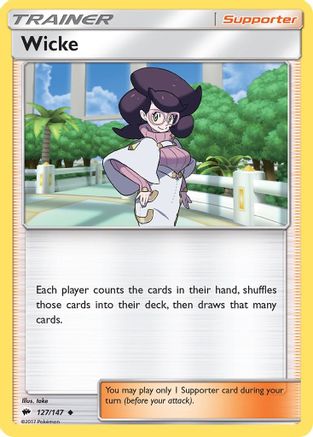 Wicke (127) Reverse Holofoil - Burning Shadows