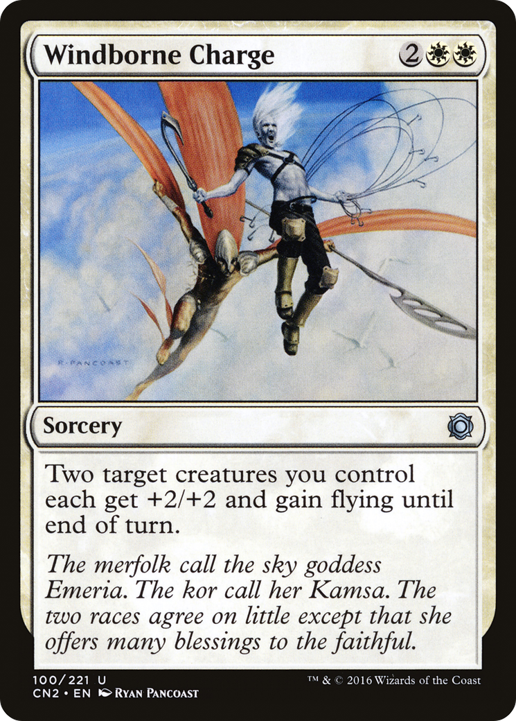 Windborne Charge (100) Foil - Conspiracy: Take the Crown