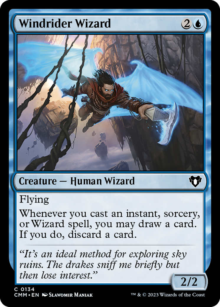 Windrider Wizard (134) Foil - Commander Masters