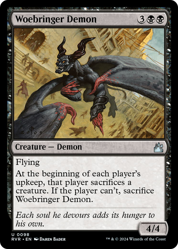 Woebringer Demon (098) Foil - Ravnica Remastered