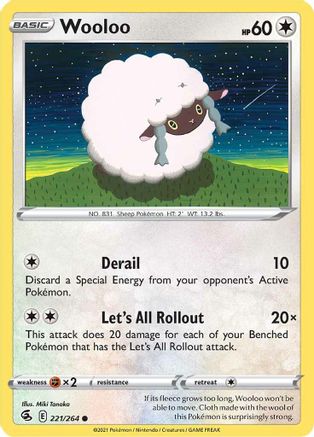 Wooloo (221) Reverse Holofoil - Fusion Strike