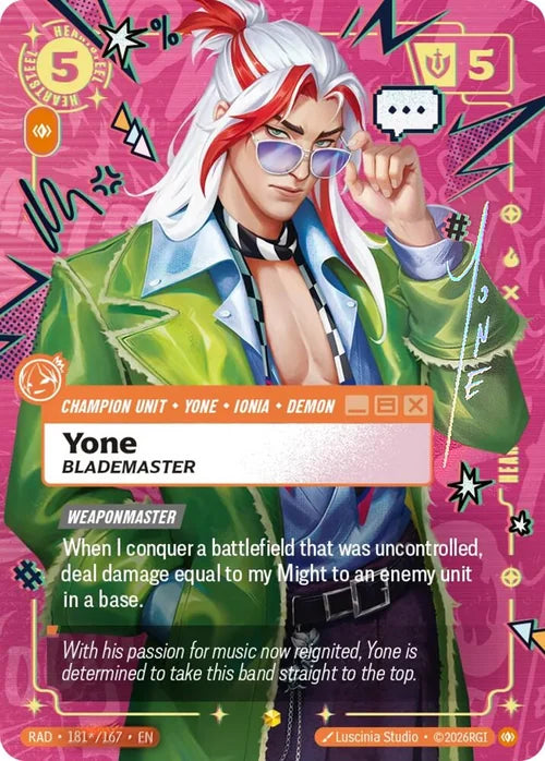 Yone, Blademaster (Signature) (181) Foil - Radiance