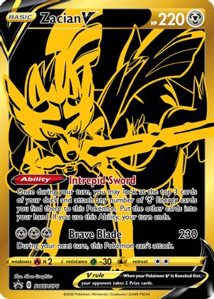 Zacian V (Gold) (SWSH076) Holofoil - Black Star Promos