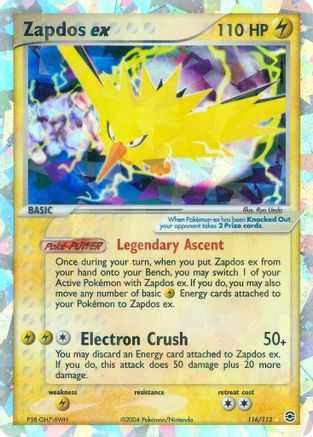 Zapdos ex (116) Holofoil - FireRed & LeafGreen