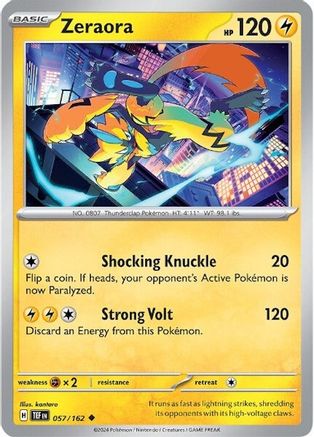 Zeraora (57) Reverse Holofoil - Temporal Forces