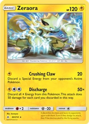 Zeraora (Cracked Ice Holo) (Deck Exclusives) (60) Holofoil - Unbroken Bonds