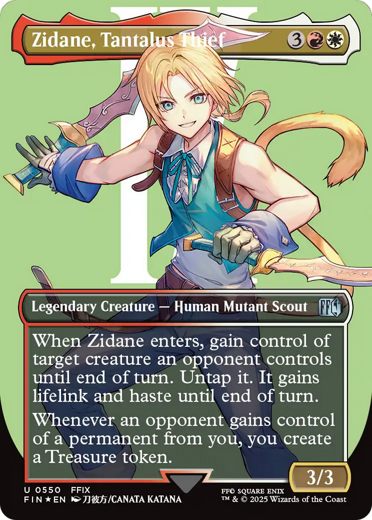 Zidane, Tantalus Thief (Borderless) (550) Surge Foil - FINAL FANTASY